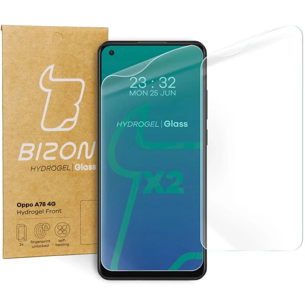 Bizon Glass Hydrogel Front Oppo A78 4G [2 PACK] - 1