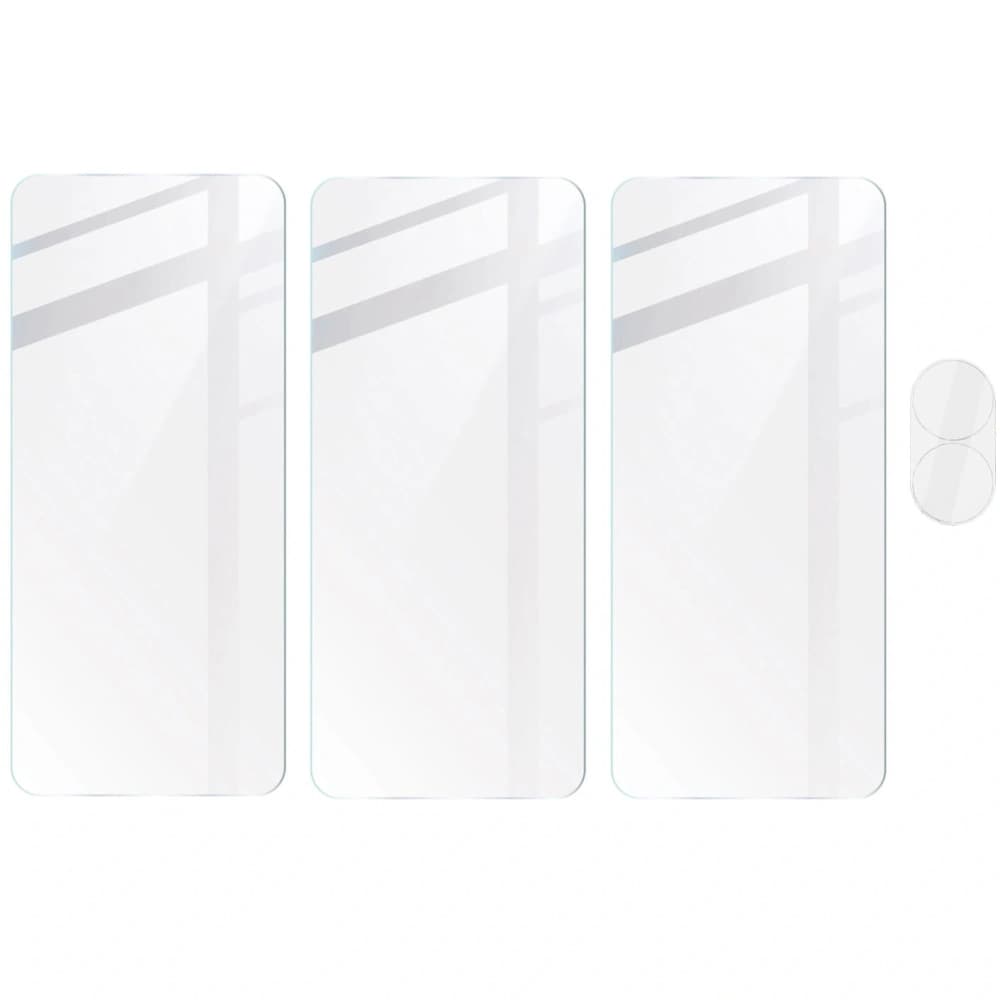 3x Sklo na displej + sklo na kameru BIZON Clear pro Asus Zenfone 10 - 5