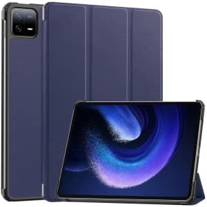 Etui Bizon Case Tab Croc do Xiaomi Pad 6 / Pad 6 Pro granatowe