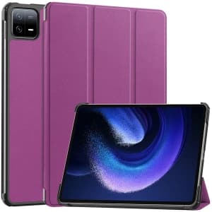 Etui Bizon Case Tab Croc do Xiaomi Pad 6 / Pad 6 Pro ciemnofioletowe