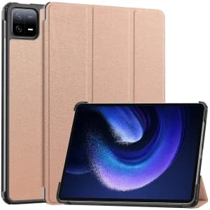 Etui Bizon Case Tab Croc do Xiaomi Pad 6 / Pad 6 Pro różowozłote