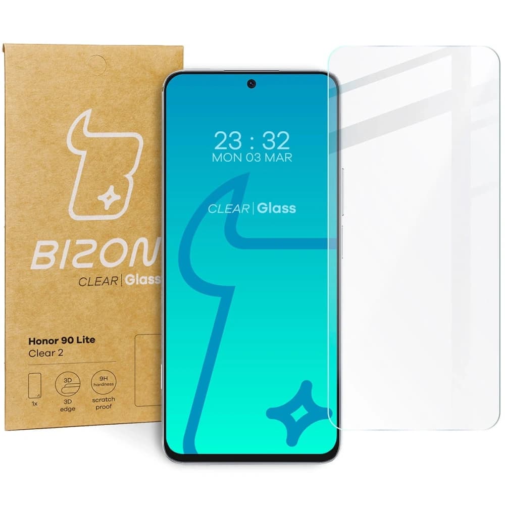 Tvrzené sklo Bizon Glass Clear 2 pro Honor 90 Lite - 1