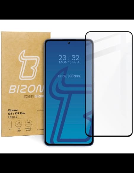 Szkło hartowane Bizon Glass Edge 2 do Xiaomi 13T / 13T Pro czarne