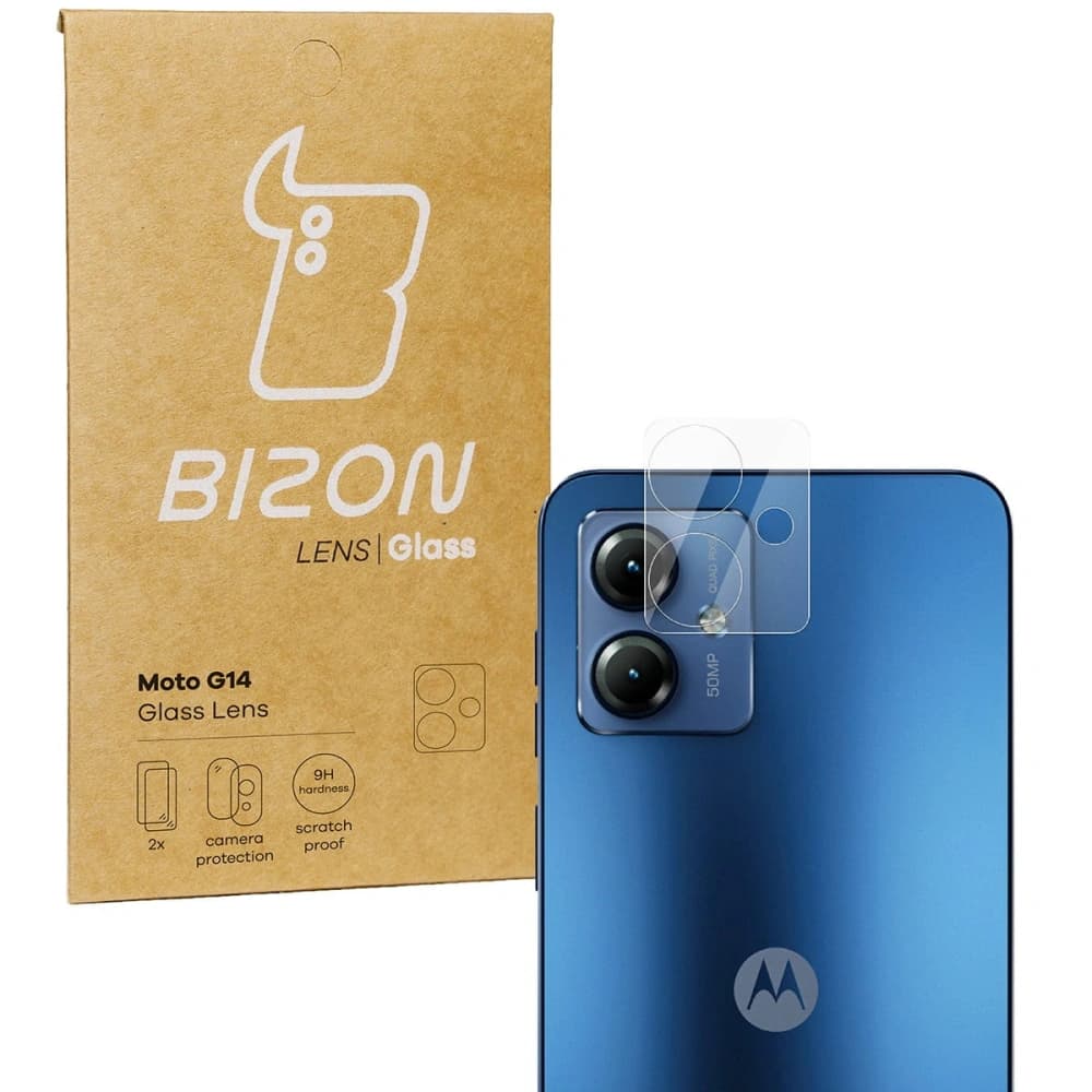 Bizon-Glaslinse Moto G14 [2 PACK] - 1