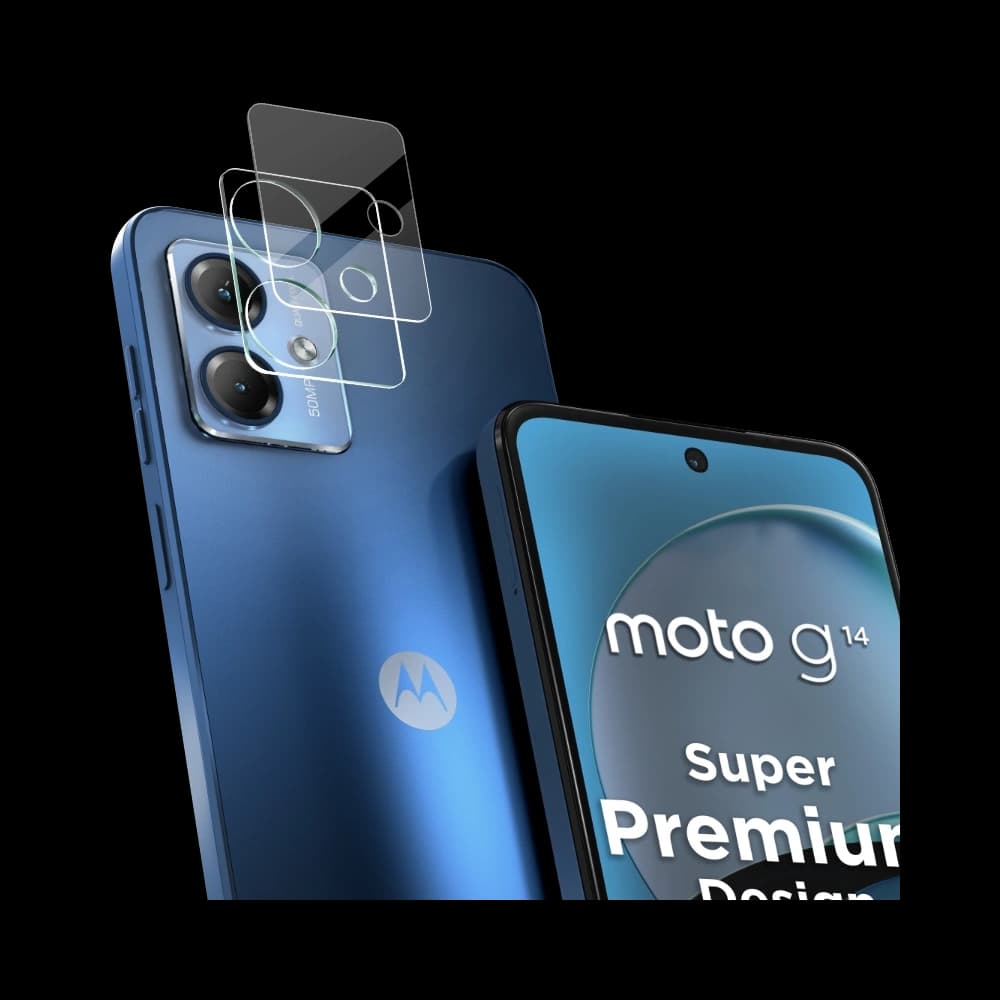 Bizon-Glaslinse Moto G14 [2 PACK] - 5