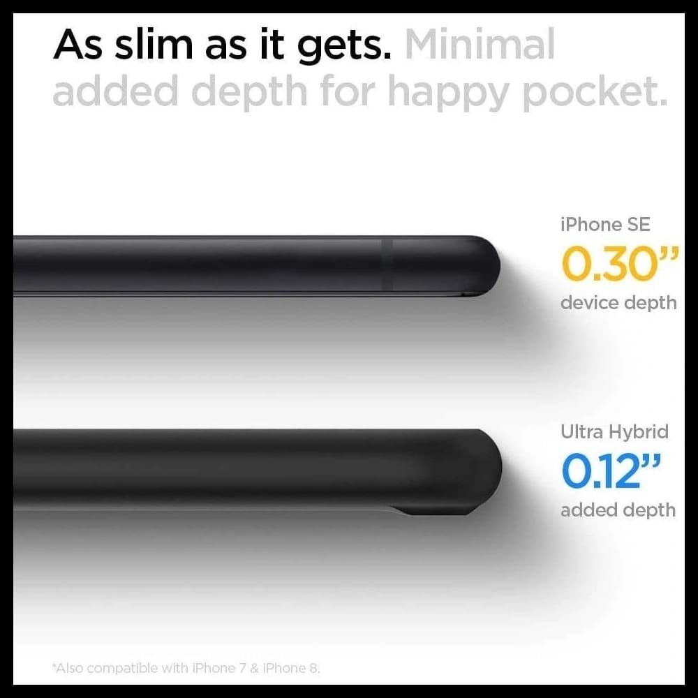 Etui Spigen Ultra Hybrid Apple iPhone SE 2022/SE 2020/8/7 Černá - 3