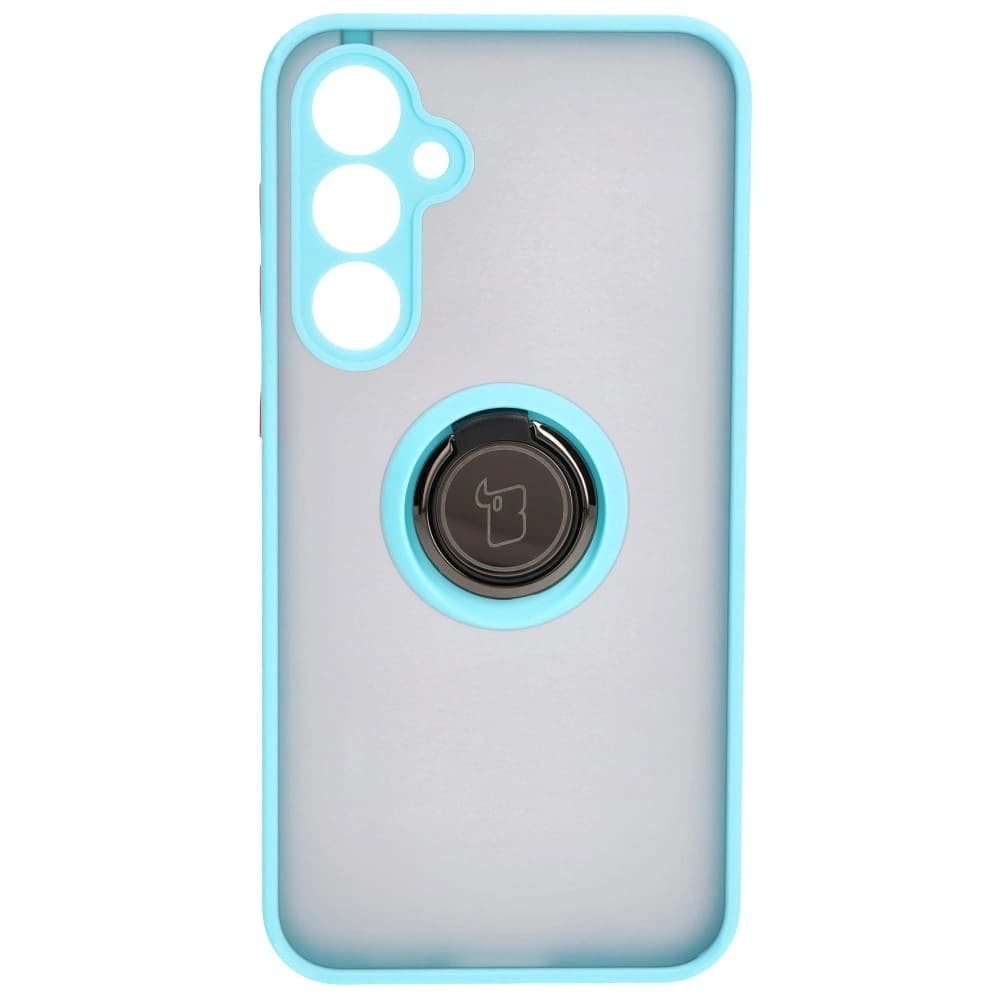 Bizon Case Hybrid Ring Samsung Galaxy S23 FE smoky with a light blue frame - 2