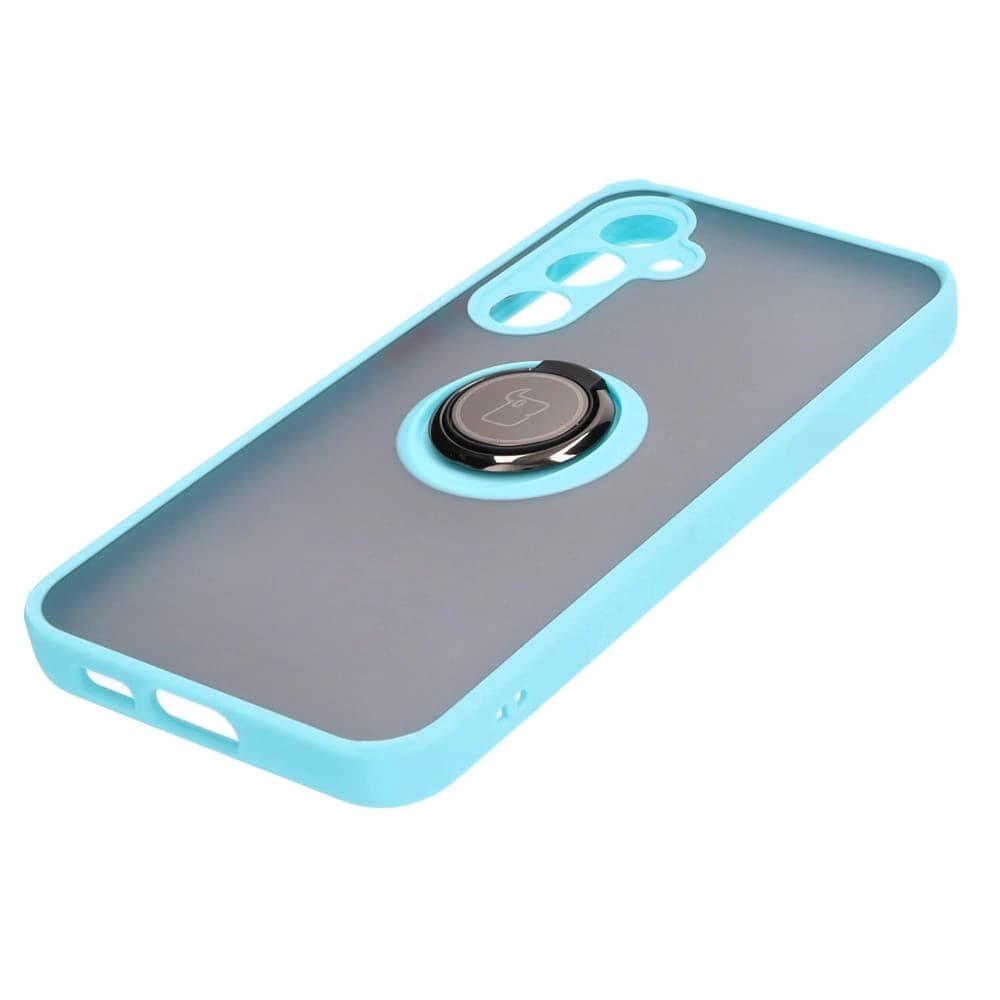 Bizon Case Hybrid Ring Samsung Galaxy S23 FE smoky with a light blue frame - 3