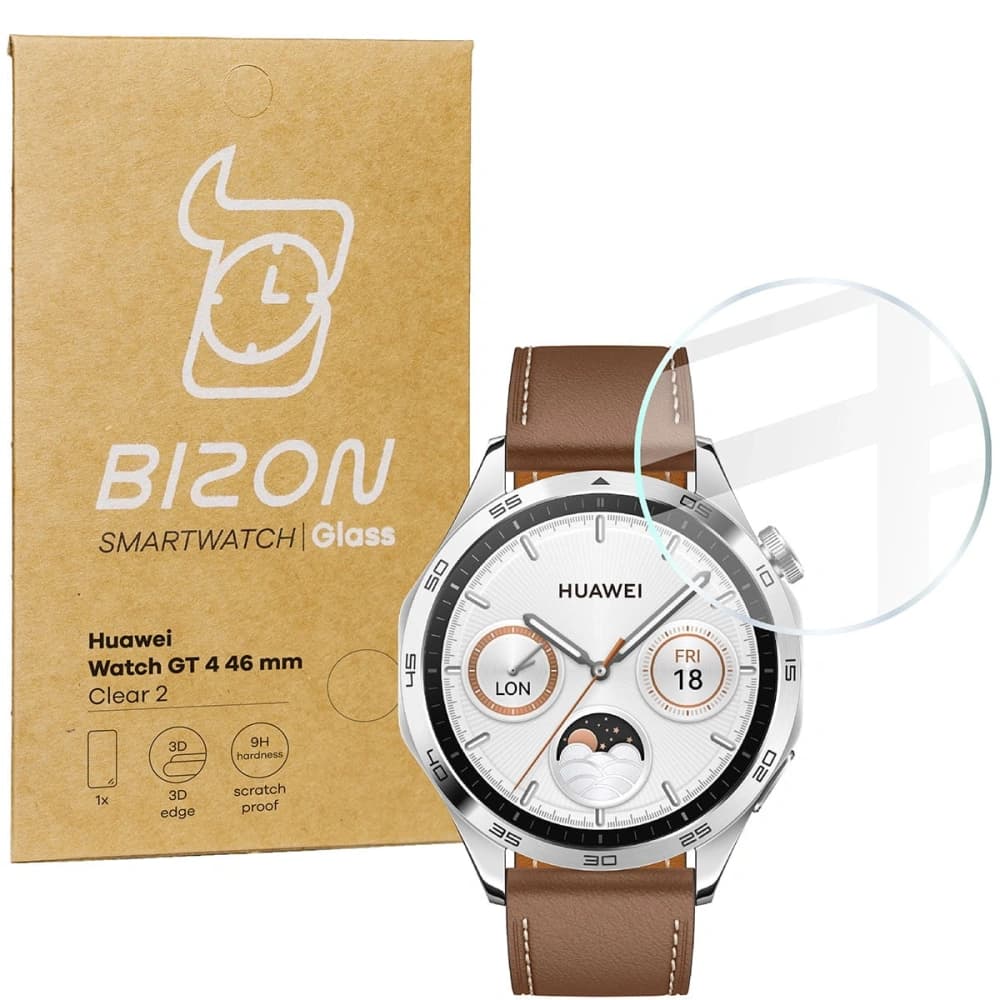 Bizon Glas Uhr Klar Huawei Uhr GT 4 46 mm - 1