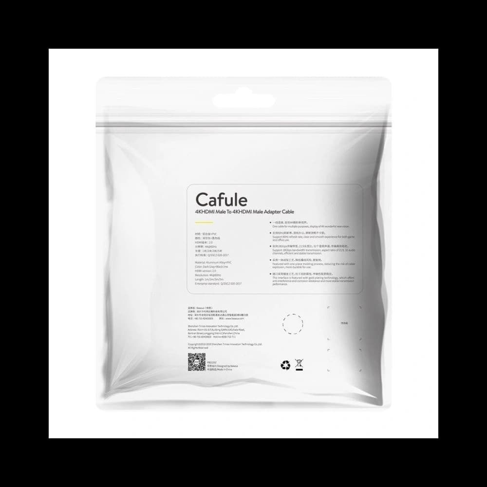 Kábel Baseus Cafule 4KHDMI-től 4KHDMI-ig 5m Fekete - 6