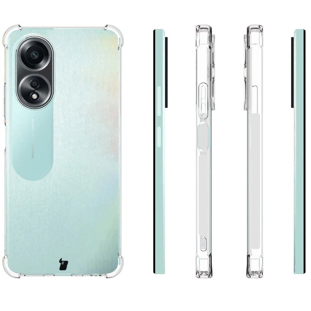 Bizon Case Clear Pack Hülle + 2x Bildschirmglas für Oppo A58 4G klar - 4