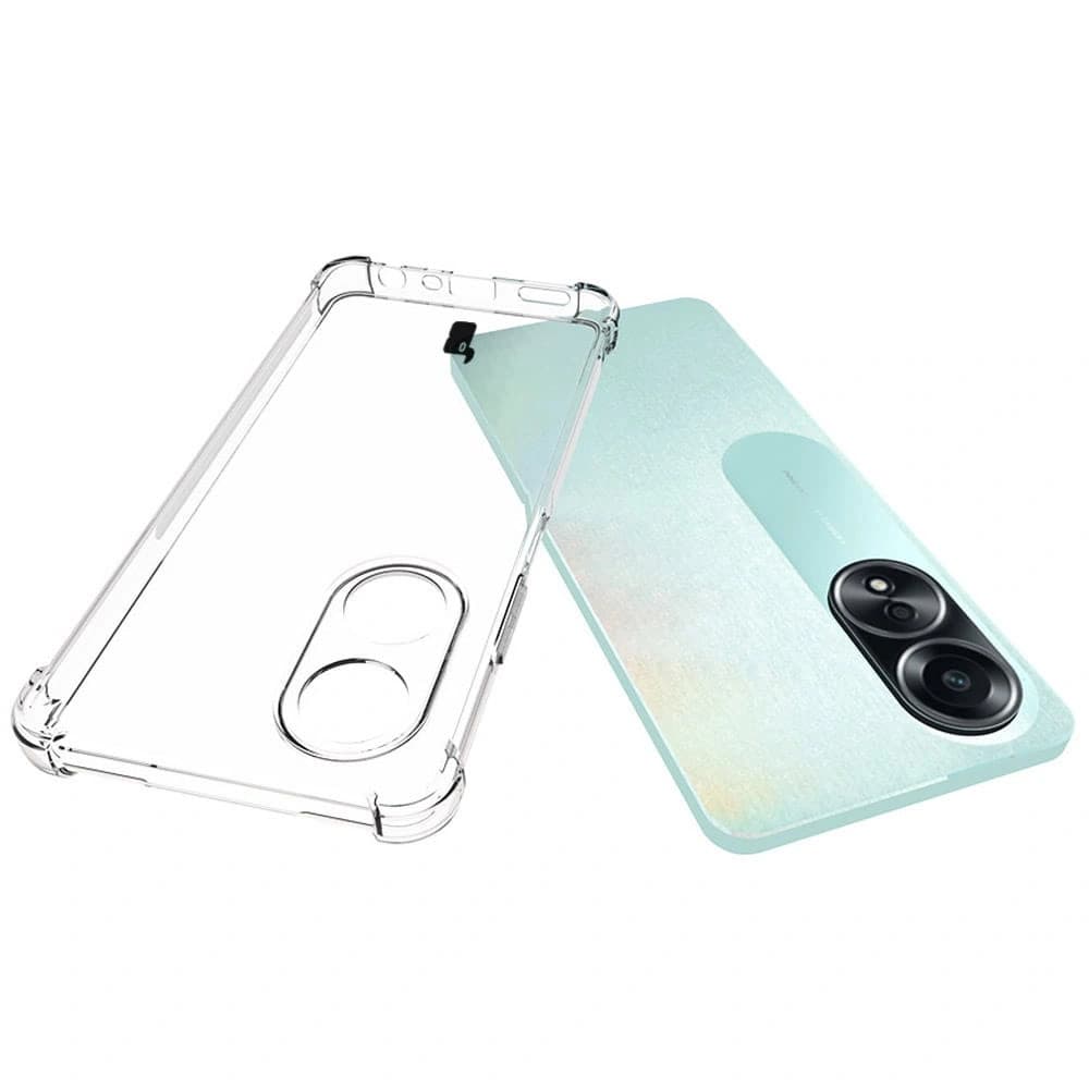 Bizon Case Clear Pack Hülle + 2x Bildschirmglas für Oppo A58 4G klar - 5