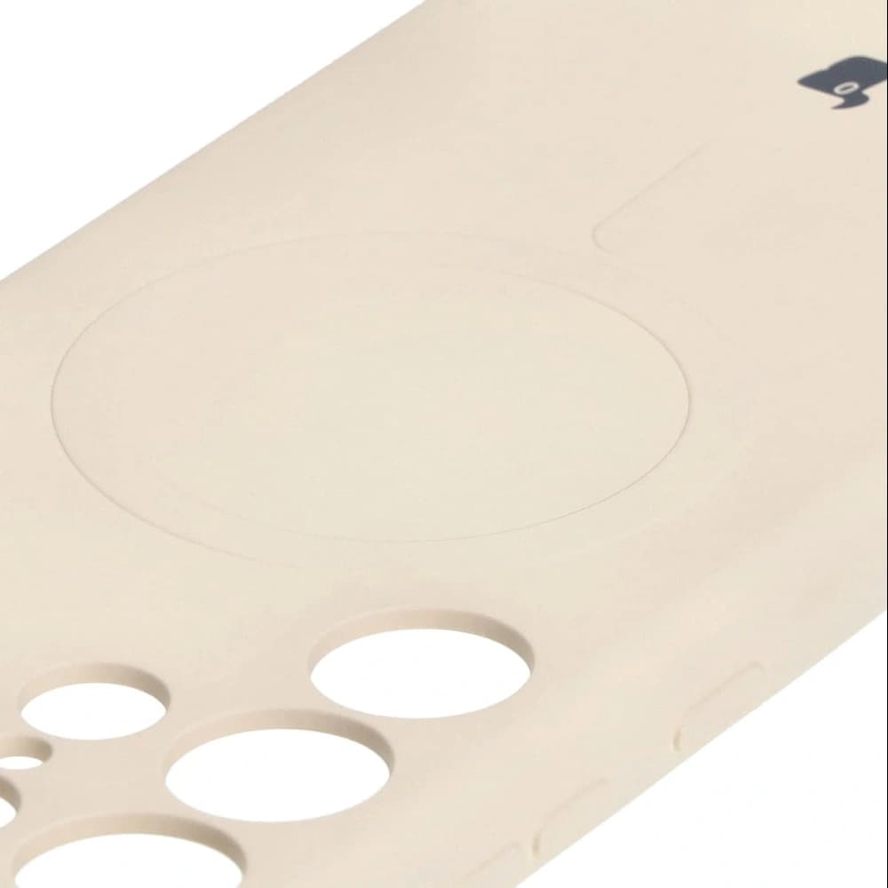 Etui silikonové s magnetickým kroužkem Bizon Case Silicone Magnetic pro Samsung Galaxy S23 Ultra béžové - 5