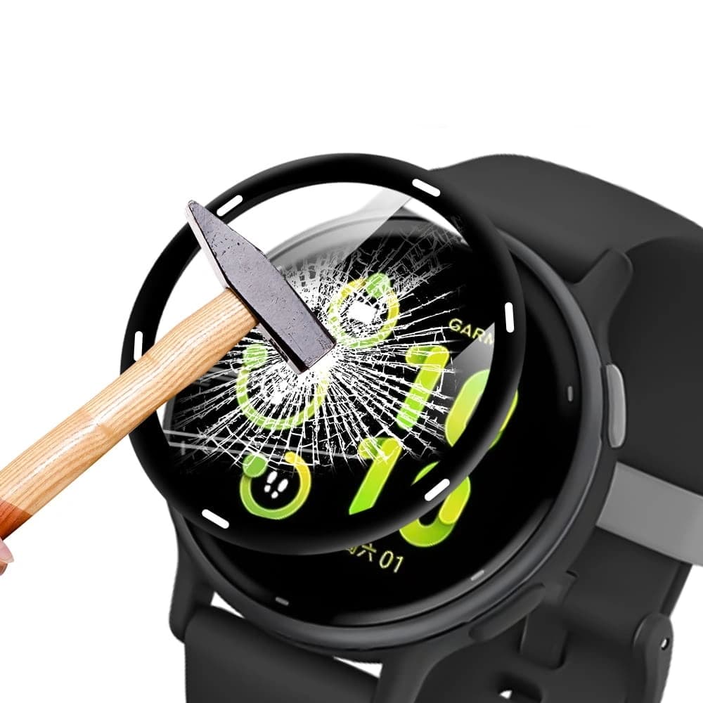 Bizon Glass Watch Edge Hybrid Garmin Vivoactive 5 fekete - 5