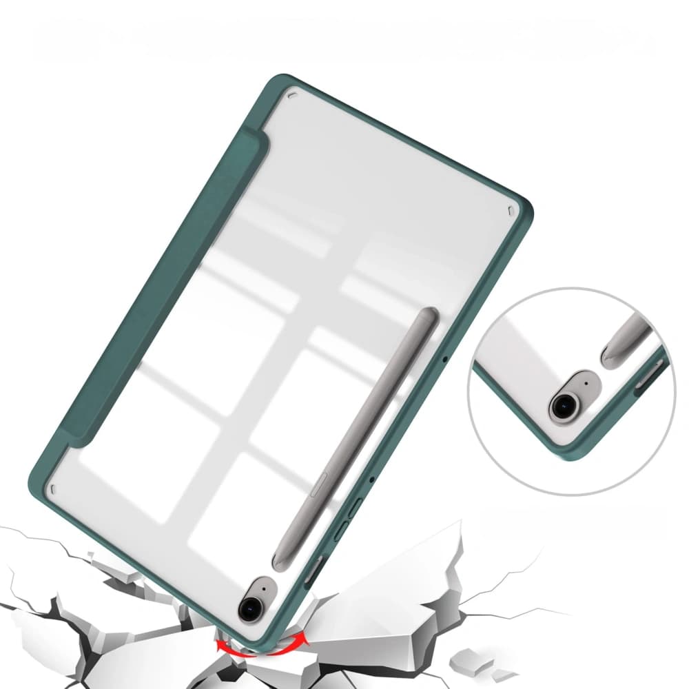 Etui Bizon Case Tab Clear Matt do Samsung Galaxy Tab S9 / S9 FE ciemnozielone - 6