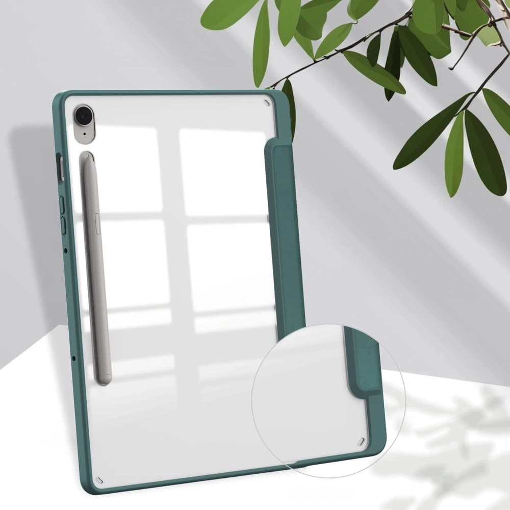 Etui Bizon Case Tab Clear Matt do Samsung Galaxy Tab S9 / S9 FE ciemnozielone - 7