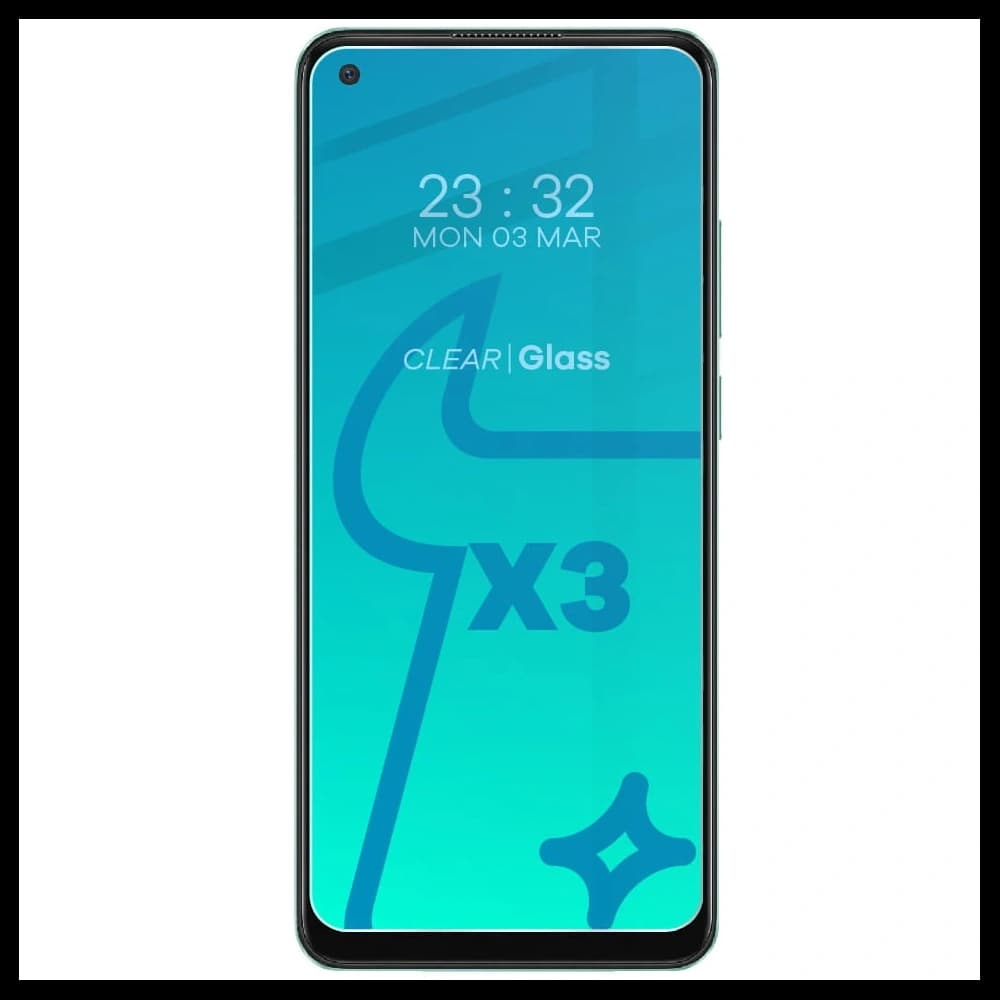 BIZON Clear 3x screen glass + camera glass Oppo A78 4G - 4