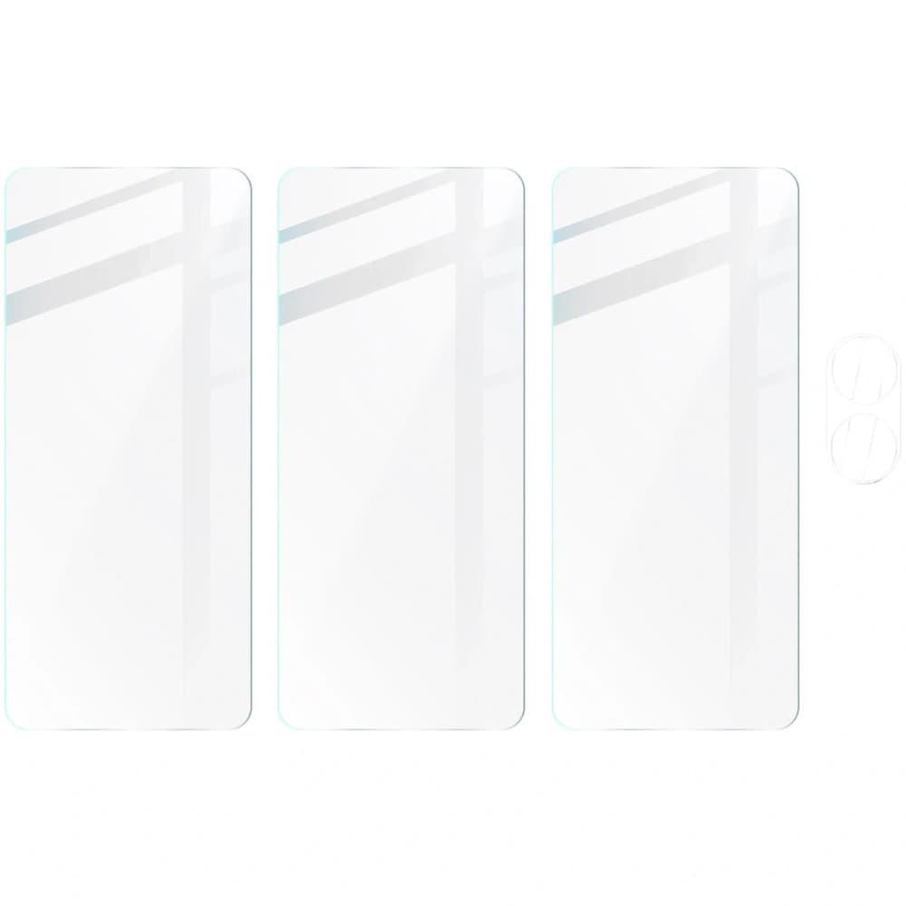 BIZON Clear 3x screen glass + camera glass Oppo A78 4G - 5