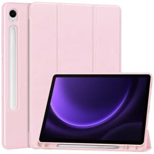Bizon Case Tab Lizard Samsung Galaxy Tab S9 / S9 FE rosa