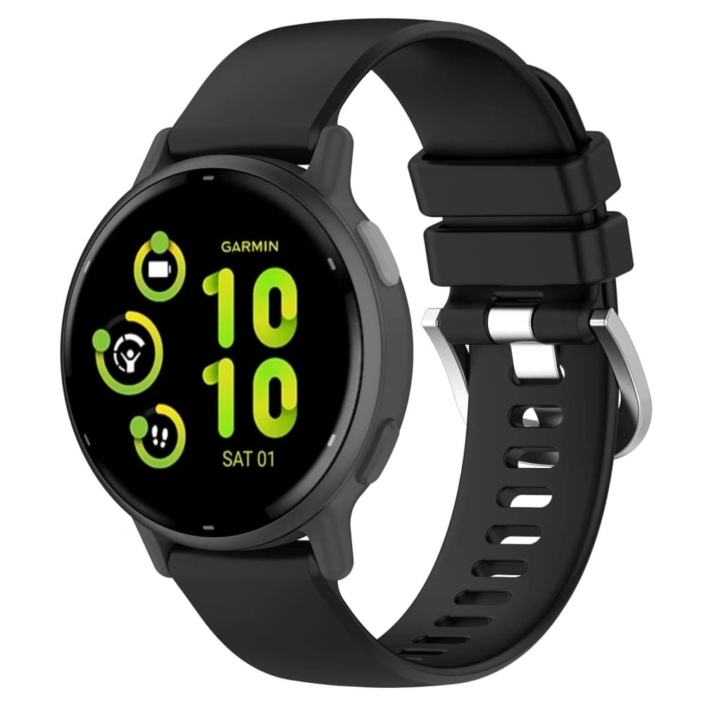 Bizon Strap Óra Szilikon Pro Garmin Vivoactive 5 fekete - 1