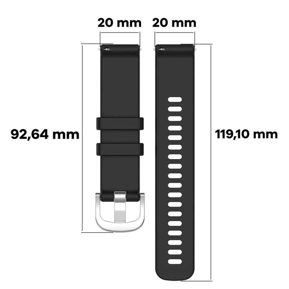 Bizon Strap Óra Szilikon Pro Garmin Vivoactive 5 fekete - 2