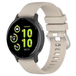 Bizon Szíj Óra Szilikon Pro Garmin Vivoactive 5 világosszürke