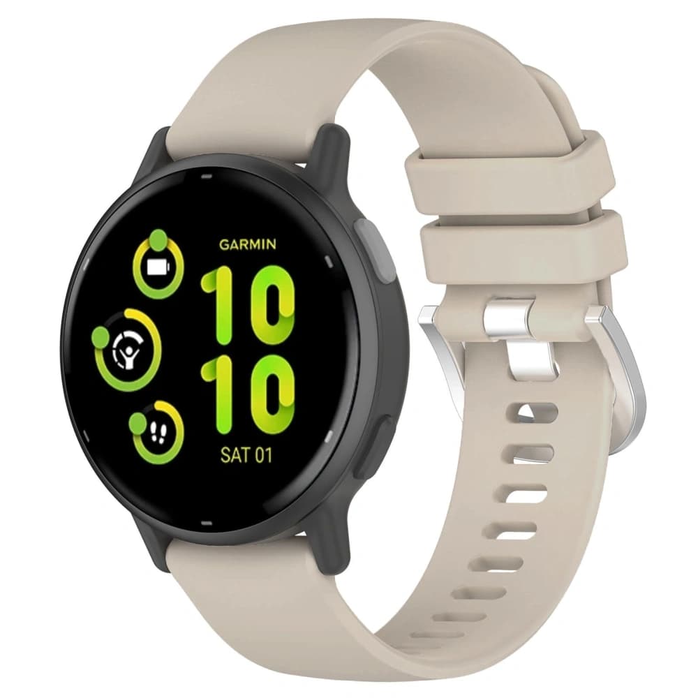 Bizon Szíj Óra Szilikon Pro Garmin Vivoactive 5 világosszürke - 1