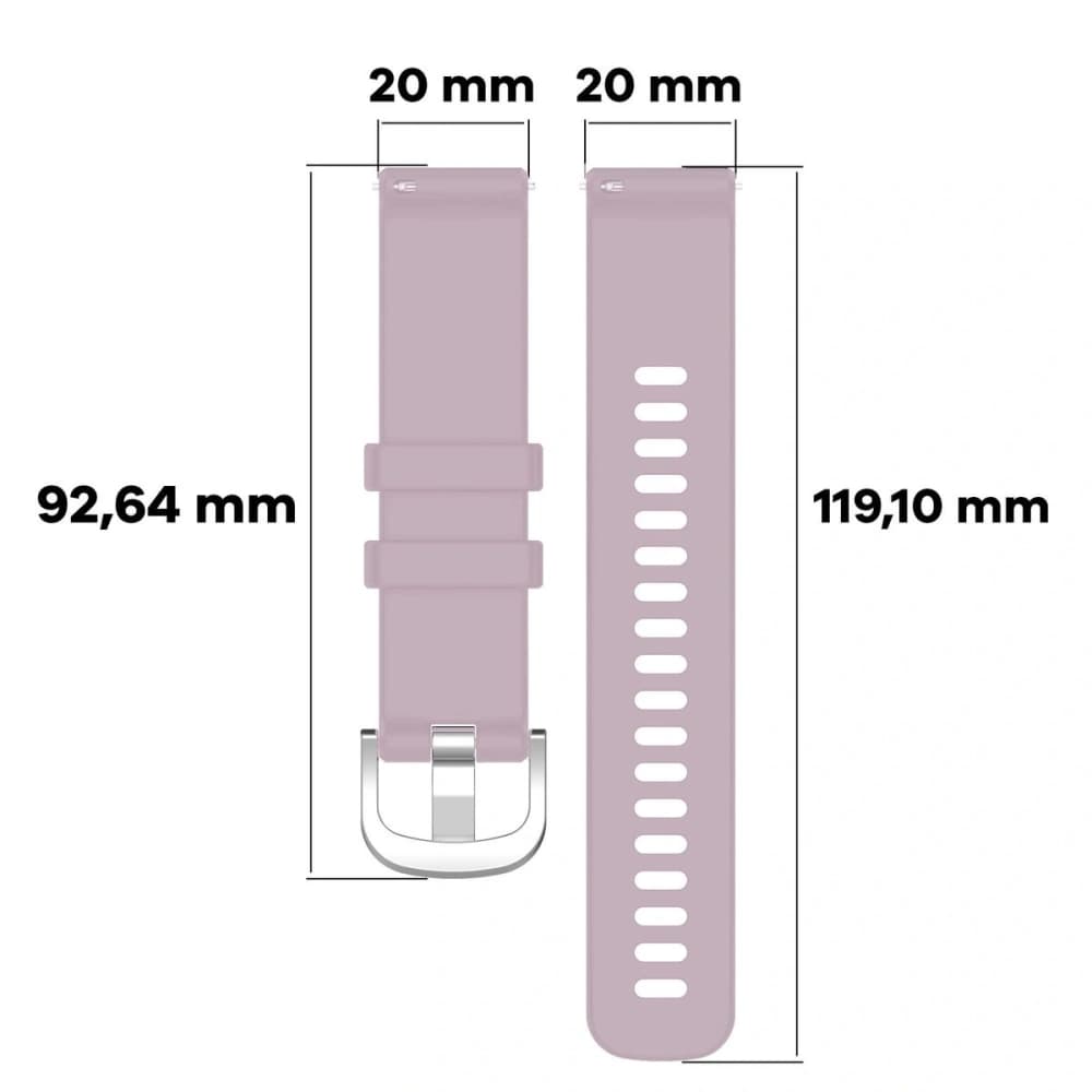 Bizon Szíj Óra Szilikon Pro Garmin Vivoactive 5 világoslila - 2
