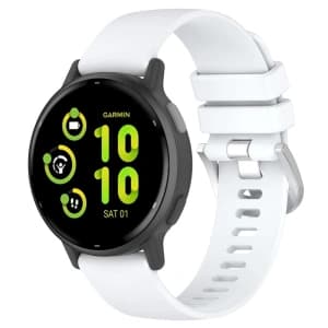 Bizon Szíj Óra Szilikon Pro Garmin Vivoactive 5 fehér