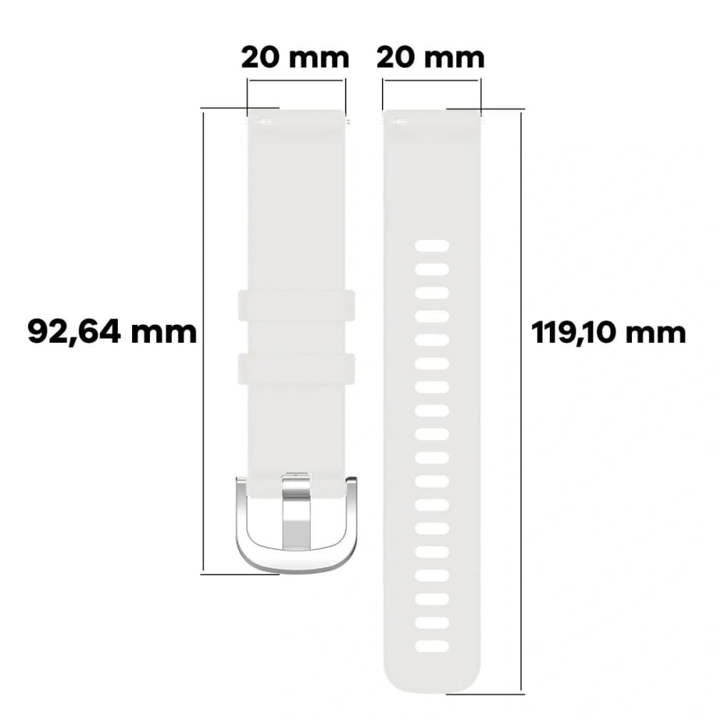 Bizon Szíj Óra Szilikon Pro Garmin Vivoactive 5 fehér - 2