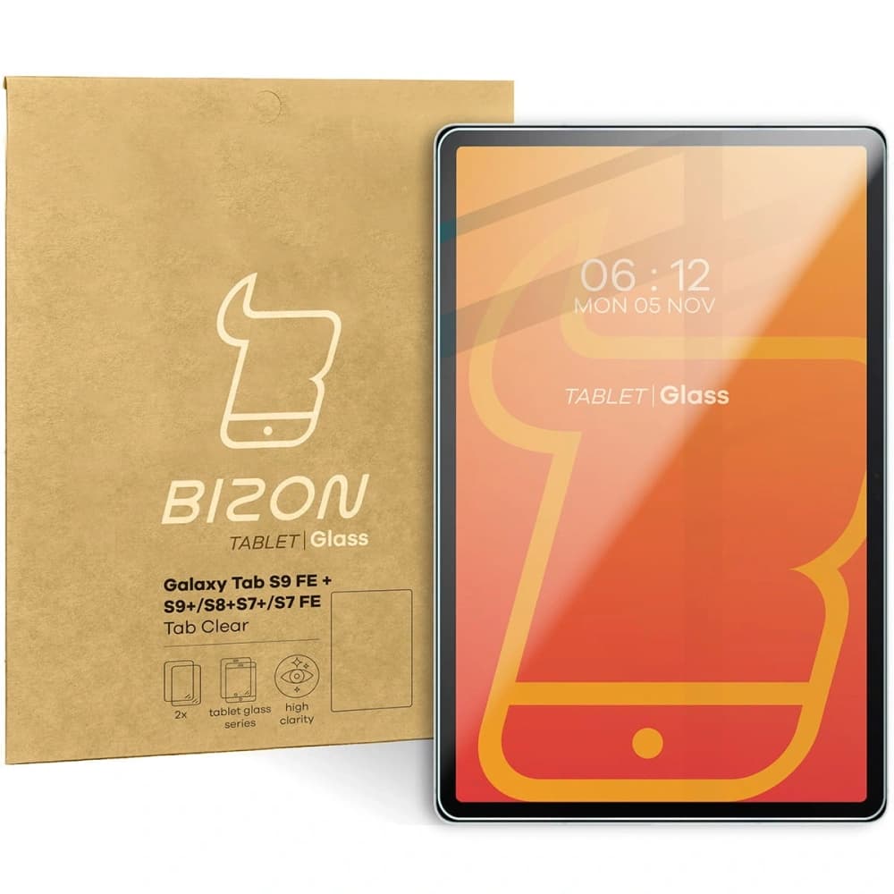 Bizon üveg táblázat tiszta Samsung Galaxy Tab S10 Plus/S9 FE Plus/S9 Plus/S8 Plus/S7 Plus/S7 FE [2 CSOMAG] - 1