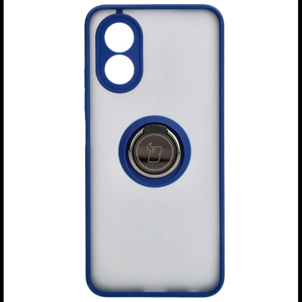 Bizon Case Hybrid Ring Oppo A38 4G smoky with a navy blue frame - 2