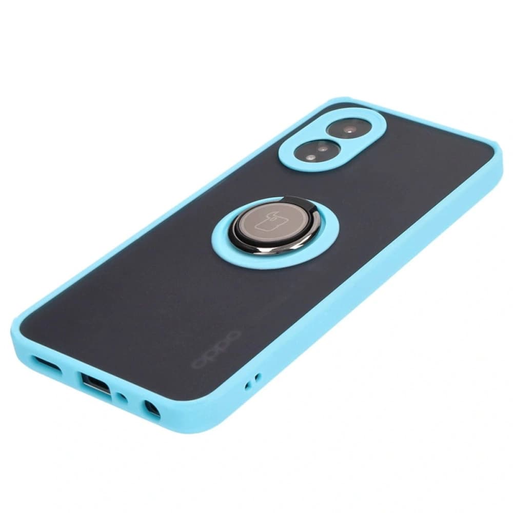 Bizon Case Hybrid Ring Oppo A38 4G rauchig mit einem hellblauen Rahmen - 3