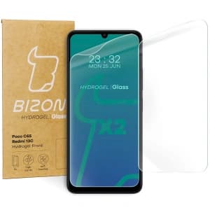Bizon Glass Hydrogel Front Redmi 13C/13C 5G/Poco C65 [2 PACK]