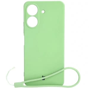 Etui Bizon Case Silicone do Redmi 13C / Poco C65 jasnozielone
