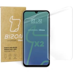 Bizon Glass Hydrogel Elülső Samsung Galaxy A15 4G/5G Samsung Galaxy A25 5G / M15 5G [2 CSOMAG]