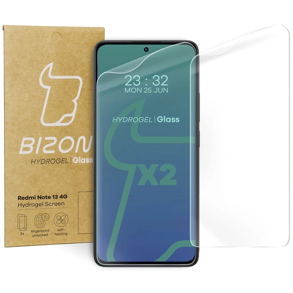Bizon Glas Hydrogel Front Redmi Note 13 4G [2 PACK] - 1