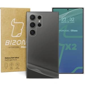 Folia hydrożelowa na tył i przód Bizon Glass Hydrogel Pack do Samsung Galaxy S24 Ultra