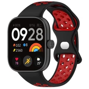 Bizon Strap Uhr Octo Redmi Uhr 4 / Xiaomi Smart Band 9 Pro / 8 Pro schwarz-rot