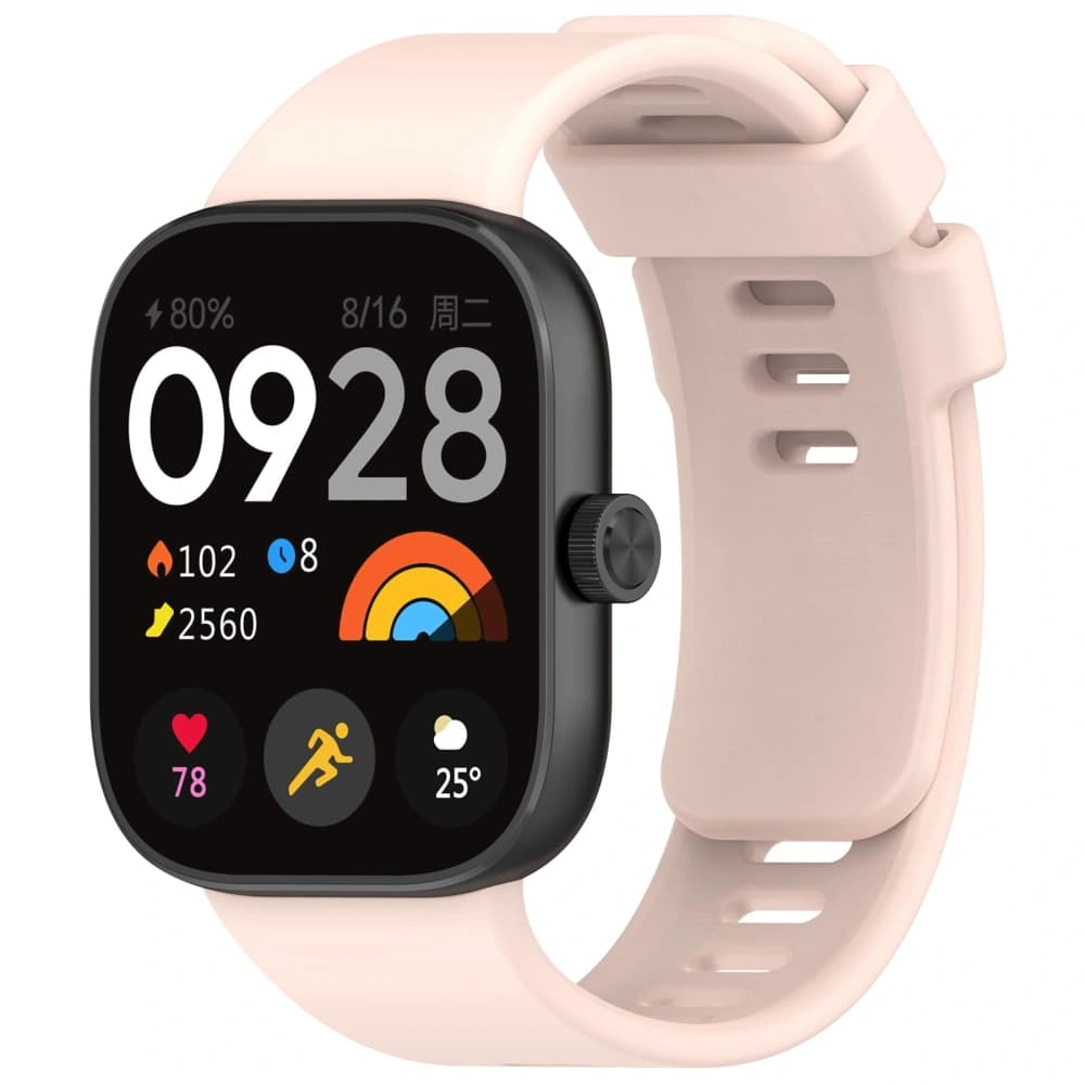 Bizon Strap Uhr Silikon B Redmi Uhr 4 / Xiaomi Smart Band 9 Pro / 8 Pro hellrosa - 1