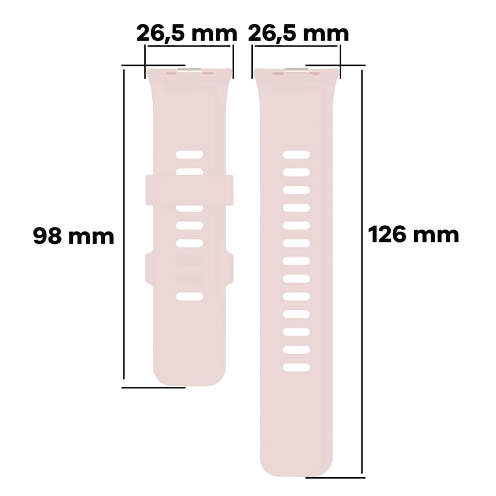Bizon Strap Uhr Silikon B Redmi Uhr 4 / Xiaomi Smart Band 9 Pro / 8 Pro hellrosa - 2