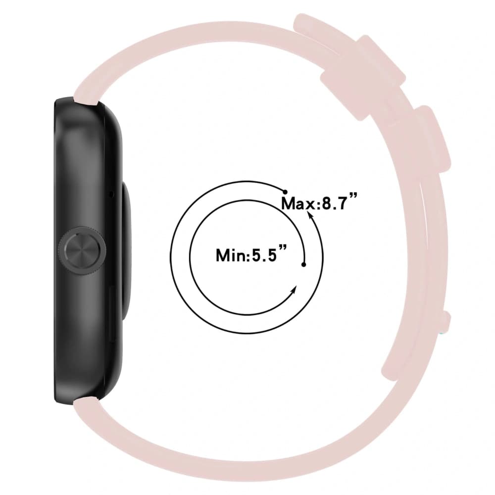 Bizon Strap Uhr Silikon B Redmi Uhr 4 / Xiaomi Smart Band 9 Pro / 8 Pro hellrosa - 6