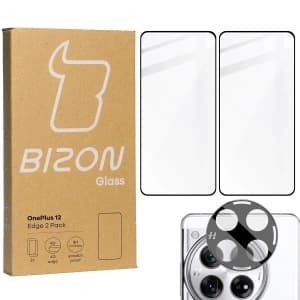 BIZON Edge 3D 2x Bildschirmglas + Kameraglas OnePlus 12