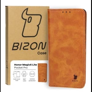 Pouzdro s klopou Bizon Case Pocket Pro pro Honor Magic6 Lite hnědé