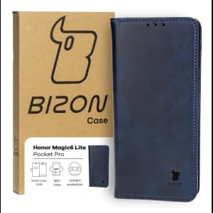 Pouzdro s klopou Bizon Case Pocket Pro pro Honor Magic6 Lite modré