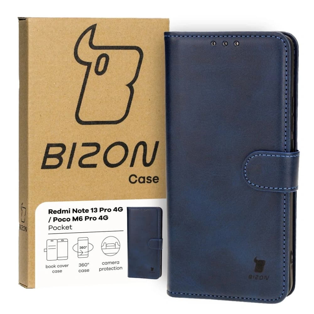 Bizon Case Pocket Xiaomi Poco M6 Pro 4G / Xiaomi Redmi Note 13 Pro 4G albastru marin - 1