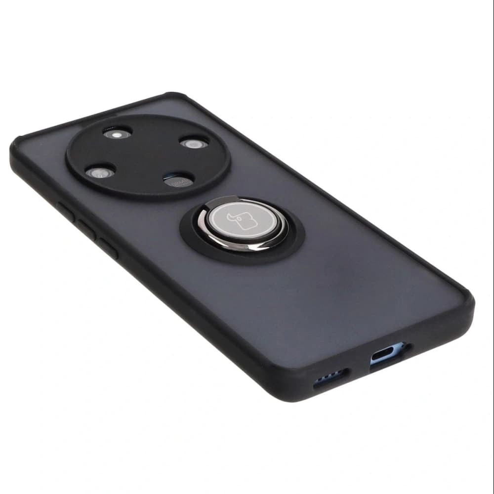 Bizon Case Hybrid Ring Honor Magic6 Lite smoky mit einem schwarzen Rahmen - 4