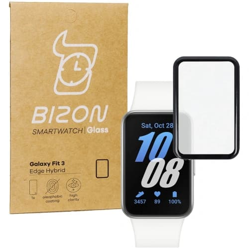 Bizon Glass Watch Edge Hybrid Samsung Galaxy Fit 3 black