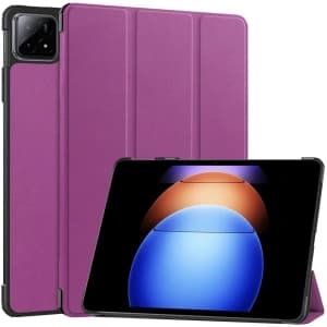 Etui Bizon Case Tab Croc do Xiaomi Pad 6S Pro ciemnofioletowe