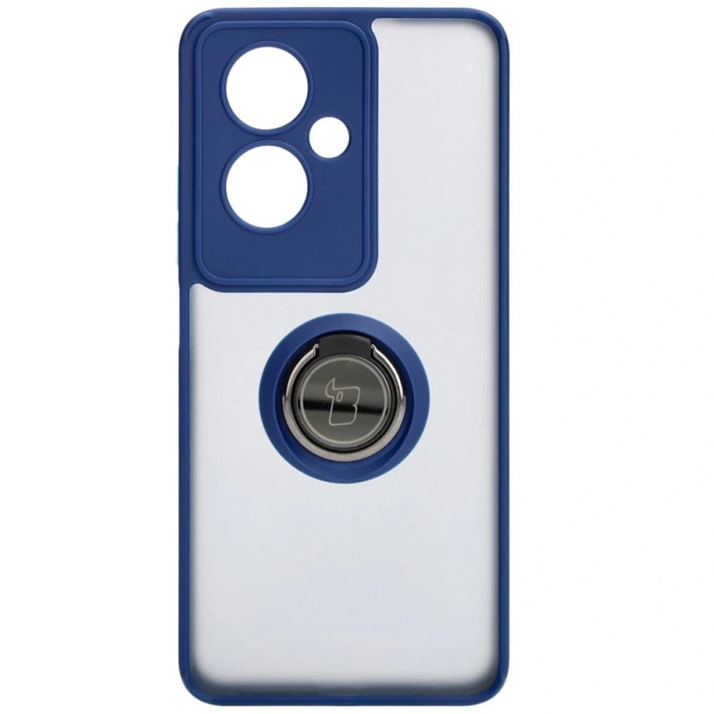 Bizon Case Hybrid Ring Oppo A79 5G rauchig mit einem navyblauen Rahmen - 2
